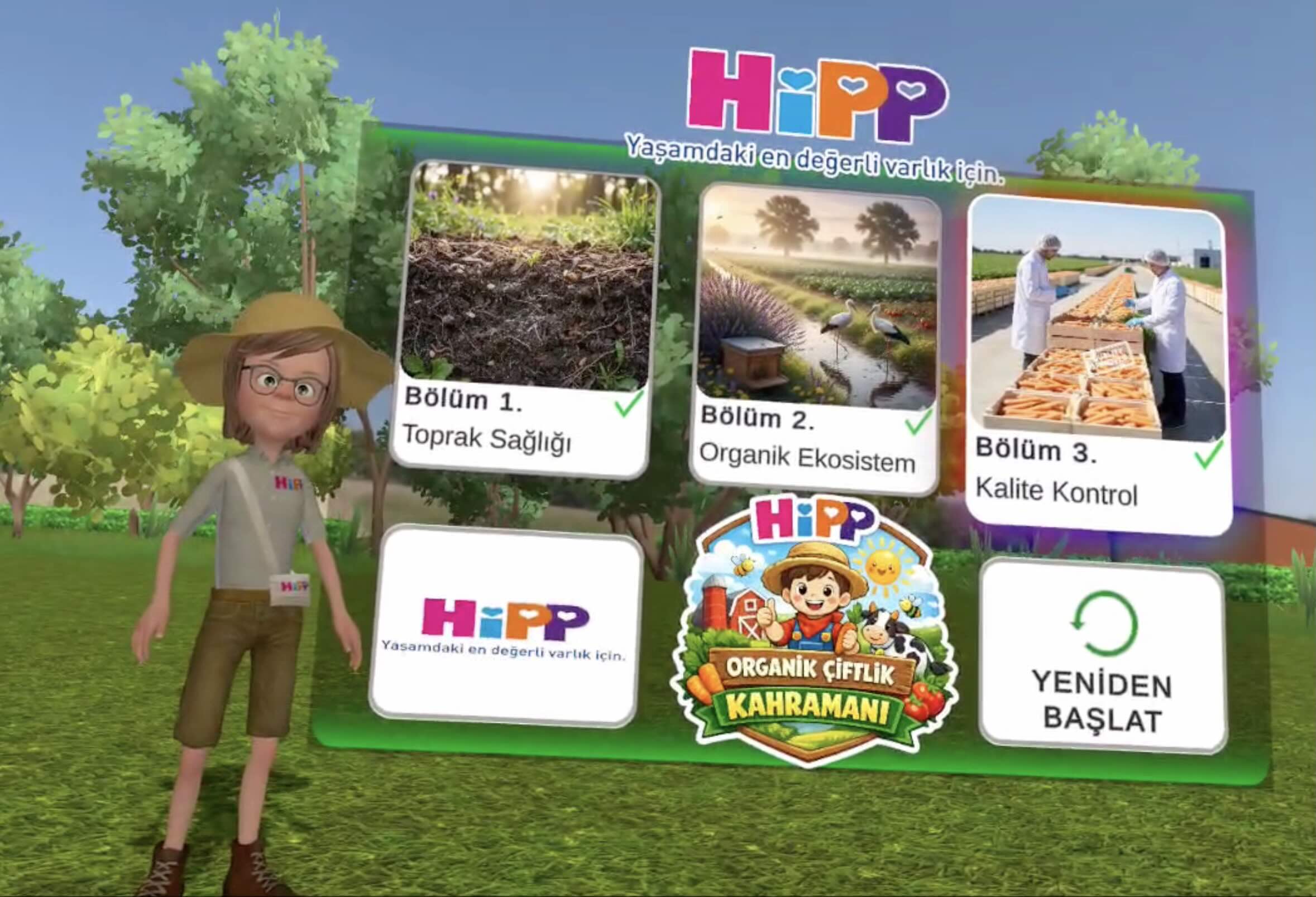 HiPP organik çiftlik sanal gerçeklik deneyimi